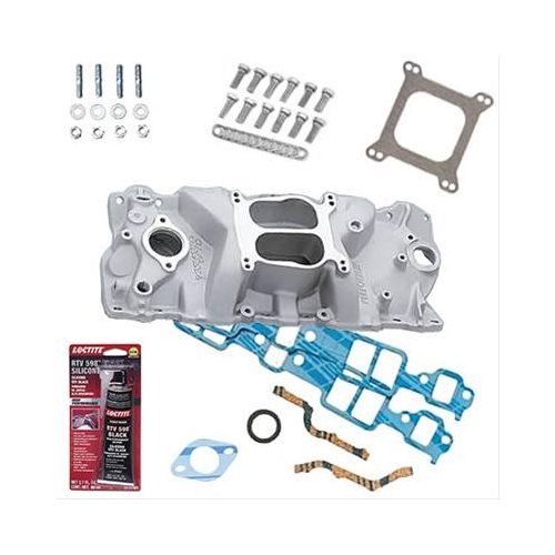 SBC 327 350 Chevy Edelbrock 2101 Intake Manifold w/Gaskets & Bolts ProPack eBay