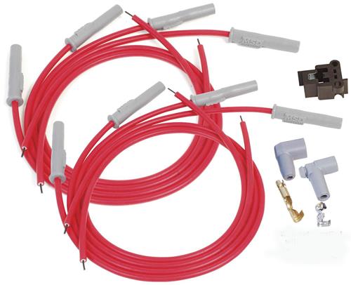 MSD 8.5mm Super Conductor Spark Plug Wires, Universal V8, Red