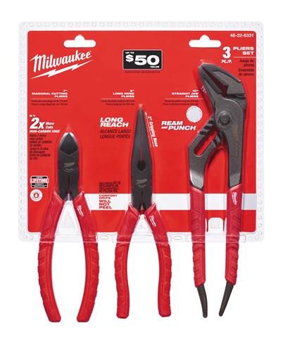 Milwaukee Tool 48-22-6331: Milwaukee Comfort Grip 3-Piece Plier Sets