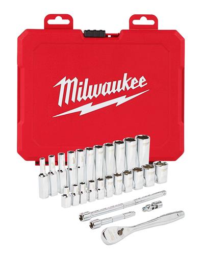 Milwaukee Tool 48-22-9404: Milwaukee 26-Piece Ratchet and Socket Sets