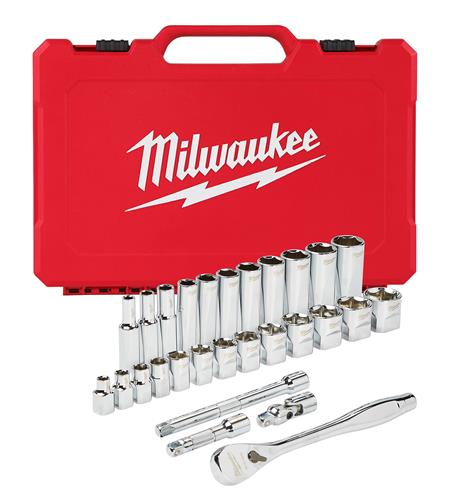 Milwaukee Tool 48-22-9408: Milwaukee 28-Piece Ratchet and Socket Sets