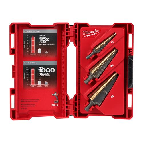 Milwaukee Tool 48-89-9291: Milwaukee Jam-Free Step Drill Bit Sets