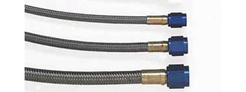 Nitrous Express 12072 Stainless Steel Braided Hose - 6-Foot D-6 Blue Connector Line