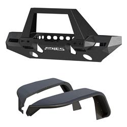 Aries Automotive TrailChaser Front Bumper with Corner Guards, Brush Guards and Fender Flares