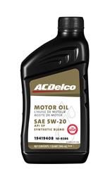 5W20 ACDelco Gold Synthetic Engine Oil 19419408