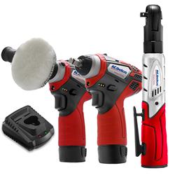 ACDelco Tools G12 Series 12 V Cordless Li-ion 3-Tool Combo Kits ARW1208-K12