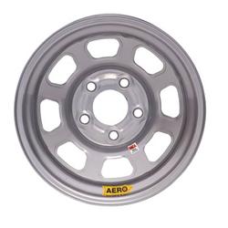 Aero 52 Series Silver Powdercoat Roll-Formed WISSOTA-Approved Race Wheels