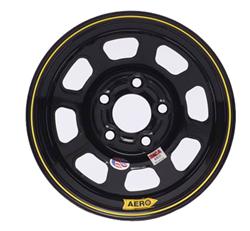 Aero 52 Series Black Powdercoat Roll-Formed WISSOTA-Approved Race Wheels