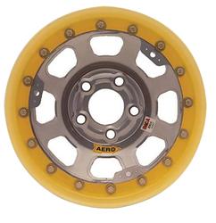 Aero 53 Series Silver Powdercoat Roll-Formed Beadlock Race Wheels 15x8