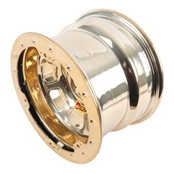 Aero 53 Series AEROBrite Gold Chrome Roll-Formed Beadlock Race Wheels 15x10