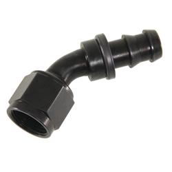 Yancorp 10AN 45° Swivel Hose End Fitting for Braided Fuel Line Aluminum Black 