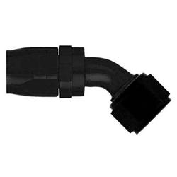 6 AN Hose Fitting 45 degree - Black Anodized #14645