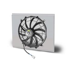 16 Inch 2,170 CFM AFCO Racing Electric Fan and Aluminum Shroud Kit 80289-F-SS-Y