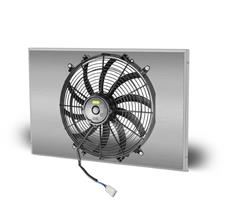 16 Inch 2,170 CFM AFCO Racing Electric Fan and Aluminum Shroud Kit 80286-F-SS-Y