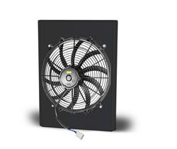 16 Inch 2,170 CFM AFCO Racing Electric Fan and Aluminum Shroud Kit 80141-F-SB-N