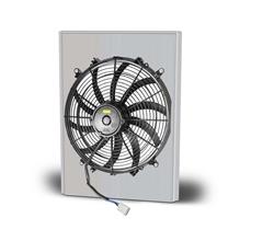 16 Inch 2,170 CFM AFCO Racing Electric Fan and Aluminum Shroud Kit 80148-F-SS-N