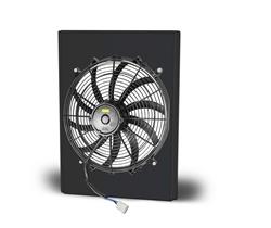 16 Inch 2,170 CFM AFCO Racing Electric Fan and Aluminum Shroud Kit 80170-F-SB-N