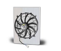 16 Inch 2,170 CFM AFCO Racing Electric Fan and Aluminum Shroud Kit 80170-F-SP-Y