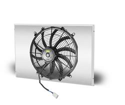 16 Inch 2,170 CFM AFCO Racing Electric Fan and Aluminum Shroud Kit 84252-F-SP-N
