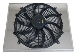 16 Inch 2,170 CFM AFCO Racing Electric Fan and Aluminum Shroud Kit 84251-F-SS-N
