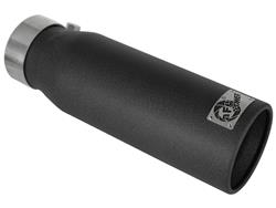 aFe Mach Force XP  Round, Black 3 Inch Exhaust Tip 49-92043-B