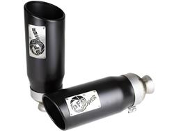 aFe Mach Force XP  Round, Black 4 Inch Exhaust Tip 49C42073-B