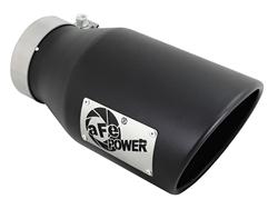 aFe Mach Force XP  Round, Black 4 Inch Exhaust Tip 49T40601-B12