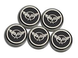 American Car Craft Fluid Cap Covers for 1997-2004 CORVETTE - ACC-033073-BLK