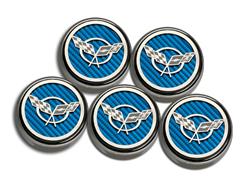 American Car Craft Fluid Cap Covers for 1997-2004 CORVETTE - ACC-033073-BLU