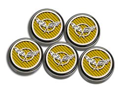 American Car Craft Fluid Cap Covers for 1997-2004 CORVETTE - ACC-033073-YLW