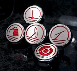 American Car Craft Fluid Cap Covers for 1997-2004 CORVETTE - ACC-033078-RD