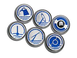 American Car Craft Fluid Cap Covers for 1997-2004 CORVETTE - ACC-033079-BLU