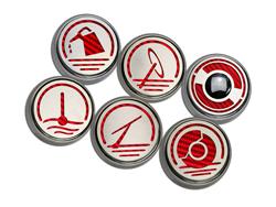American Car Craft Fluid Cap Covers for 1997-2004 CORVETTE - ACC-033079-RD
