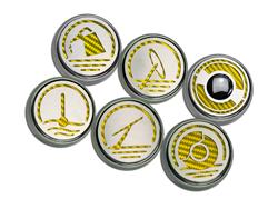 American Car Craft Fluid Cap Covers for 1997-2004 CORVETTE - ACC-033079-YLW