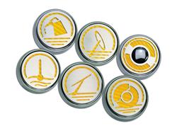 American Car Craft Fluid Cap Covers for 2005-2013 CORVETTE - ACC-043110-YLW
