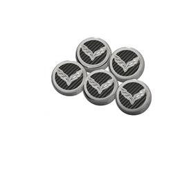 American Car Craft Fluid Cap Covers for 2015-2019 CORVETTE - ACC-053013-WHT