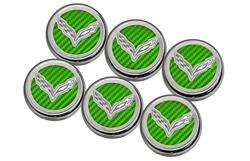 American Car Craft Fluid Cap Covers for 2015-2019 CORVETTE - ACC-053014-GRN