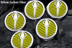 American Car Craft Fluid Cap Covers for 2015-2019 CORVETTE - ACC-053015-YLW