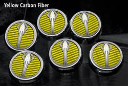 American Car Craft Fluid Cap Covers for 2015-2019 CORVETTE - ACC-053016-YLW