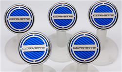 American Car Craft Fluid Cap Covers for 2015-2019 CORVETTE - ACC-053017-BLU