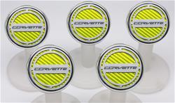 American Car Craft Fluid Cap Covers for 2015-2019 CORVETTE - ACC-053017-YLW