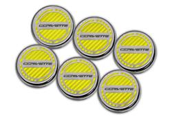 American Car Craft Fluid Cap Covers for 2015-2019 CORVETTE - ACC-053018-YLW