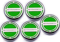 American Car Craft Fluid Cap Covers for 2015-2019 CORVETTE - ACC-053019-GRN