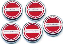 American Car Craft Fluid Cap Covers for 2015-2019 CORVETTE - ACC-053019-RD