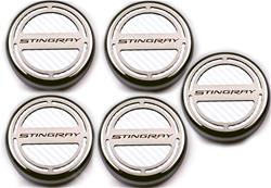 American Car Craft Fluid Cap Covers for 2015-2019 CORVETTE - ACC-053019-WHT