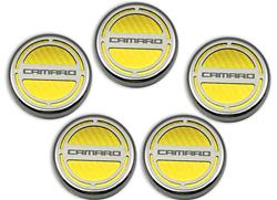 American Car Craft Fluid Cap Covers for 2010-2015 CAMARO - ACC-103071-YLW