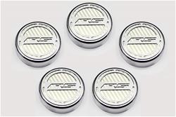 American Car Craft Fluid Cap Covers for 2010-2015 CAMARO - ACC-103073-WHT