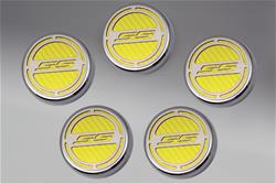 American Car Craft Fluid Cap Covers for 2010-2015 CAMARO - ACC-103074-YLW
