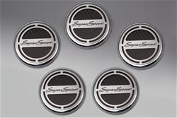American Car Craft Fluid Cap Covers for 2010-2015 CAMARO - ACC-103075-BLK