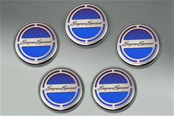 American Car Craft Fluid Cap Covers for 2010-2015 CAMARO - ACC-103075-BLU